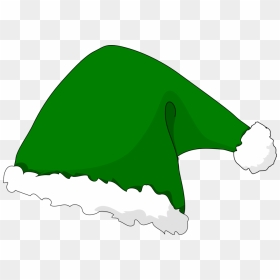 Green Christmas Hat Clipart - Green Christmas Hat Png, Transparent Png - png santa hat