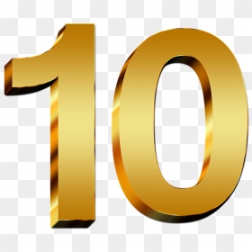 New Year’s Resolutions - Gold Number 10 Clip Art, HD Png Download - number 10 png