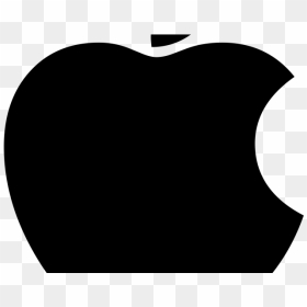 Giant Apple Logo Bw - Heart, HD Png Download - white apple logo png