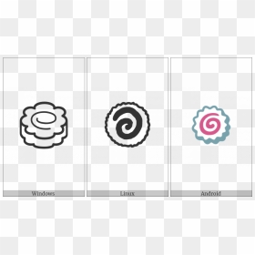 Fish Cake With Swirl Design On Various Operating Systems - Circle, HD Png Download - swirl design png