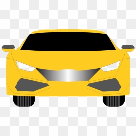 Yellow Car Vector App Illustrator Lambhorghini Interface - Car On Illustrator Png, Transparent Png - car vector png