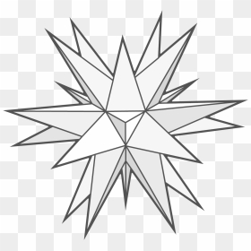 12 Point 3-d Paper Star - 7 Pointed Star 3d, HD Png Download - star pattern png