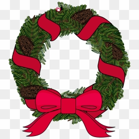 Wreath, HD Png Download - christmas wreath vector png