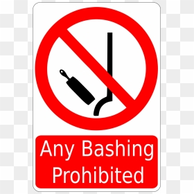 Bashing Prohibited Sign Clip Arts - No Bashing Clipart, HD Png Download - prohibited sign png