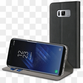 Muvit Etui Folio Stand Noir Pour Samsung Galaxy S8 - Samsung Galaxy S8, HD Png Download - samsung s8 png