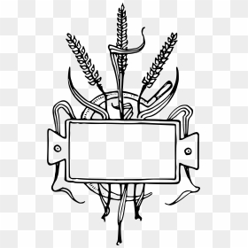 Wheat Frame Clip Arts - Baisakhi Clipart Black And White, HD Png Download - wheat icon png