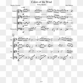 Colors Of The Wind Final - Colors Of The Wind Cello Quartet, HD Png Download - clarinet png
