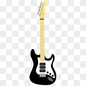 Electric Guitar Vector Png Clipart , Png Download - Electric Guitar Black And White, Transparent Png - guitar vector png