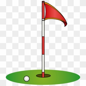 Flags Clipart Golf Ball - Golf Ball In Hole Clipart, HD Png Download - golf ball on tee png
