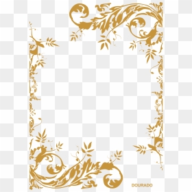 Moldura Arabesco Dourado Png, Transparent Png - moldura arabesco png