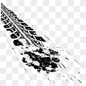 Motorcycle Tire Track Vector, HD Png Download - tire tread png