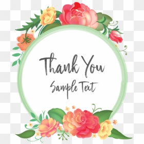 Thank You Floral Flowers Wreaths, Floral, Flowers, - Transparent Background Thank You Png, Png Download - vintage floral png