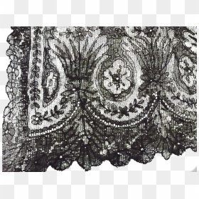 Two Pieces Of Early Black Lace - Embroidery, HD Png Download - black lace png