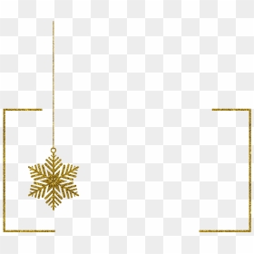 ❄ Frame Newyear Snowflake Glitter Background Ornament - Parallel, HD Png Download - gold glitter frame png