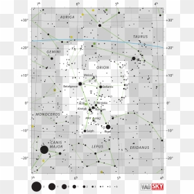 Orion - Map Of Stars Orion, HD Png Download - star pattern png