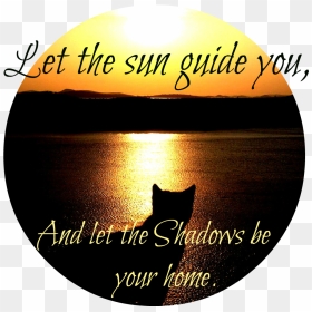 Cat Silhouette River Sun Sunset Stuff High Contrast - Poster, HD Png Download - sun silhouette png