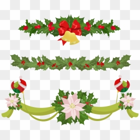 Garland Christmas Euclidean Vector Clip Art - Christmas Wreath Decoration Clipart, HD Png Download - christmas wreath vector png
