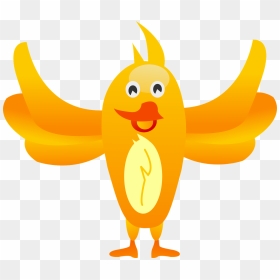 Yellow Bird Clipart Images & Pictures - Yellow Orange Bird Transparent, HD Png Download - bird clipart png