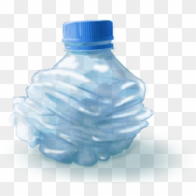 Small Crushed Water Bottle - Crushed Water Bottle, HD Png Download - waterbottle png