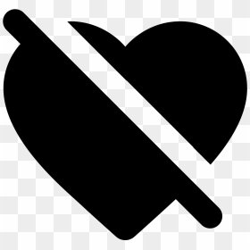 A Dislike Icon Is Represented With A Broken Heart - Dislike Heart Icon Png, Transparent Png - dislike png