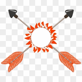 Orange Red Tribal Arrows Clipart - Feather Png Tribal, Transparent Png - tribal border png