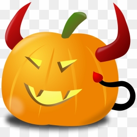 Devil Pumpkin Clip Arts - Fruits Vegetables Ripe In September, HD Png Download - pumpkin.png