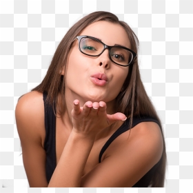 Wearing Glasses Png - Girl Wearing Glasses Png, Transparent Png - eye glasses png