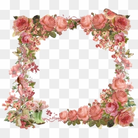 For Developers Vintage Flowers Borders Clipart, HD Png Download - vintage floral png
