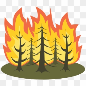 Burning Tree Clipart Vector Freeuse Download Forest - Forest Fire Clipart, HD Png Download - burning png