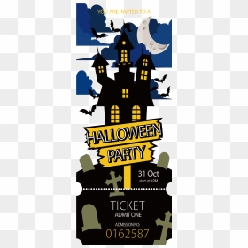 Halloween Party Adobe Illustrator - Ticket, HD Png Download - halloween party png