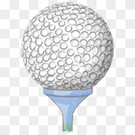 Golf Ball On A Tee - Illustration, HD Png Download - golf ball on tee png