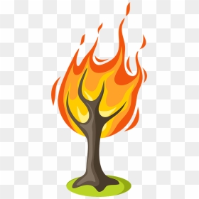 Burning Tree Clipart, HD Png Download - burning png