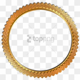 Golden round frame on transparent background PNG - Similar PNG