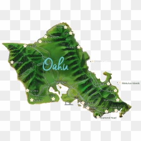 Oahu Island Map, HD Png Download - hawaii islands png