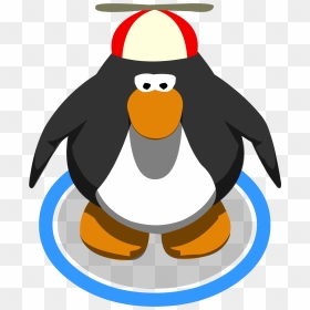 Red Propeller Cap In-game - Club Penguin Chef Penguin, HD Png Download - propeller hat png