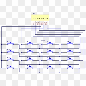 Matrix Keypad Circuit Diagram, HD Png Download - matrix code png
