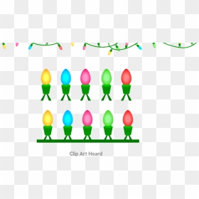 Christmas Lights Image Black And White, HD Png Download - white christmas lights png