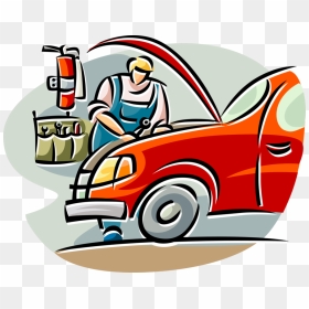 Vector Illustration Of Automotive Service Technician - Car Mechanic Clipart, HD Png Download - car vector png