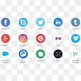 Social Media Apps Logo, HD Png Download - facebook instagram twitter png