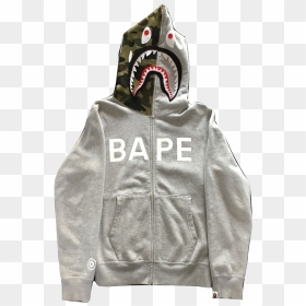 Bathing Ape Shark Full Zip Hoodie - Hoodie, HD Png Download - bape shark png