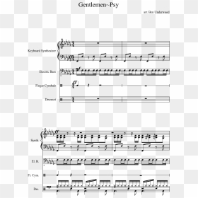 Gentlemen~psy Sheet Music Composed By Arr - Sheet Music, HD Png Download - psy png
