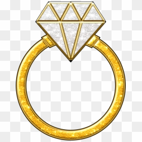 Engagement Clipart Bling Ring - Engagement Ring Photo Prop, HD Png Download - diamond ring clipart png