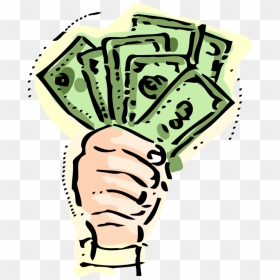 Hand Holds Fistful Of, HD Png Download - money vector png