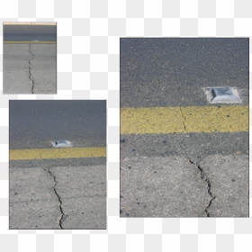 Crack Progress From Old To New Asphalt Pavement - Curb, HD Png Download - concrete cracks png