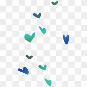 #mq #green #blue #heart #falling #hearts - Teal Heart Clipart, HD Png Download - falling hearts png