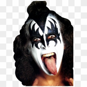 Gene Simmons Kiss Face Paint, HD Png Download - the rock face png