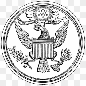 Great Seal Of The United States Black, HD Png Download - us army seal png