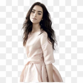Lily Collins Stella Magazine, HD Png Download - zooey deschanel png