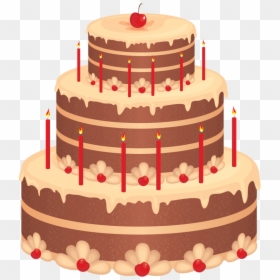 Happy Birthday Cake Vector, HD Png Download - birthday cake vector png