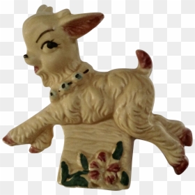 Playful Baby Billy Goat Jumping Ceramic Figurine Planter - Llama, HD Png Download - baby goat png